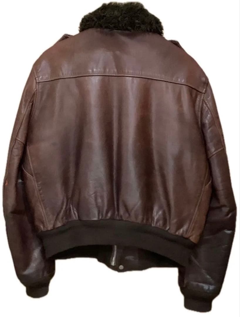 SCHOTT G-1 A-2 レザー ブラウン ボア 本革 ヴィンテージ 短丈