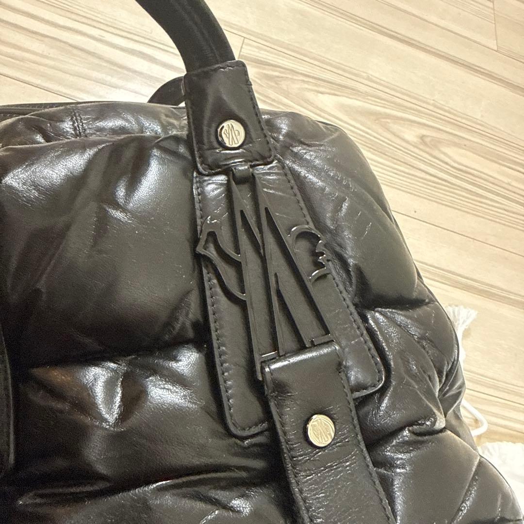 MONCLER ブラック ボストンバッグ