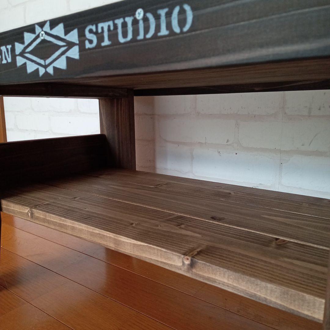 【ハンドメイド】寄木天板の男前ローテーブル