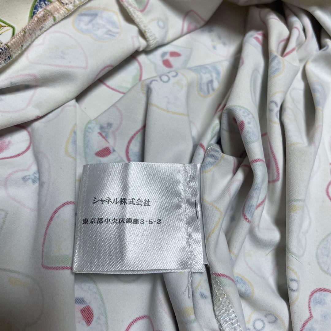 CHANEL ハートアイコン柄キャミソール　シャネル　バレンタイン　総柄　06P