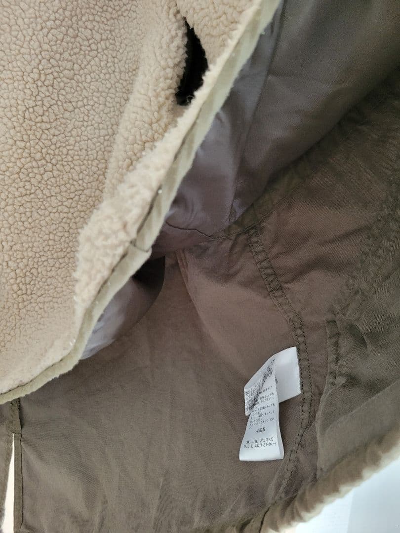 JOURNAL STANDARD ファー付きボアライニングジャケット カーキ　M