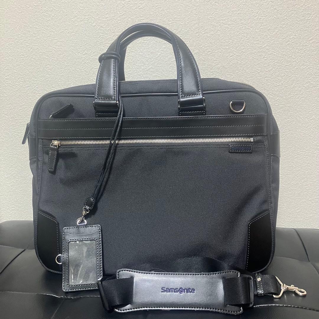 Samsonite ブラック ビジネスバッグ　2WAY ブリーフケース　二層式