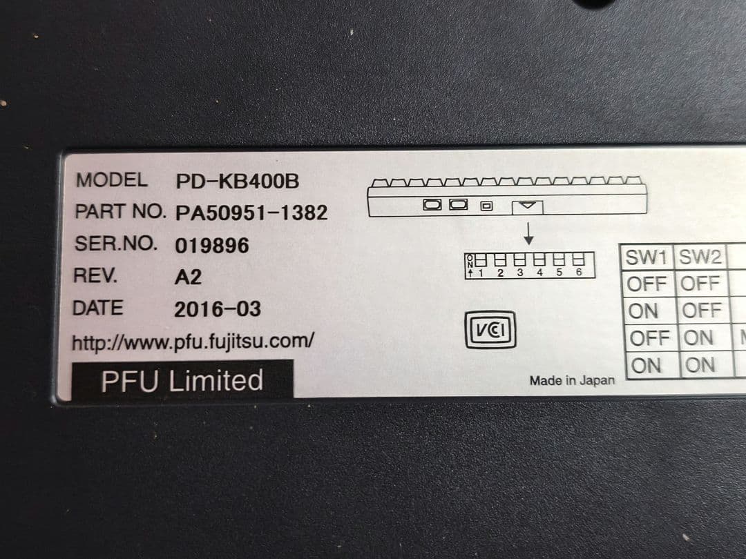 キーボード PFU happy happy keyboard PD-KB400B