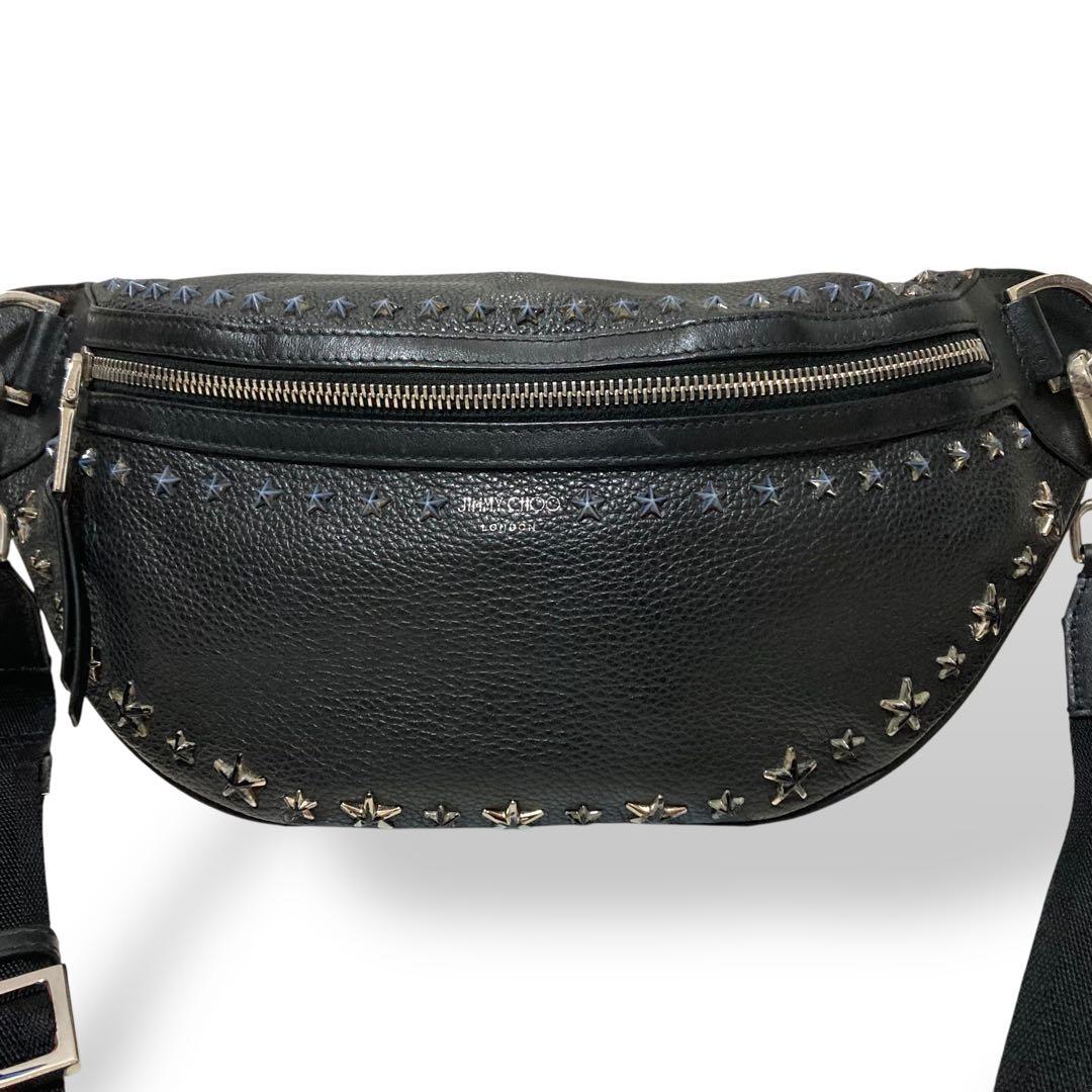 【未使用級】ジミーチュウ　スタースタッズ クロスボディバッグ　ショルダーバッグ黒