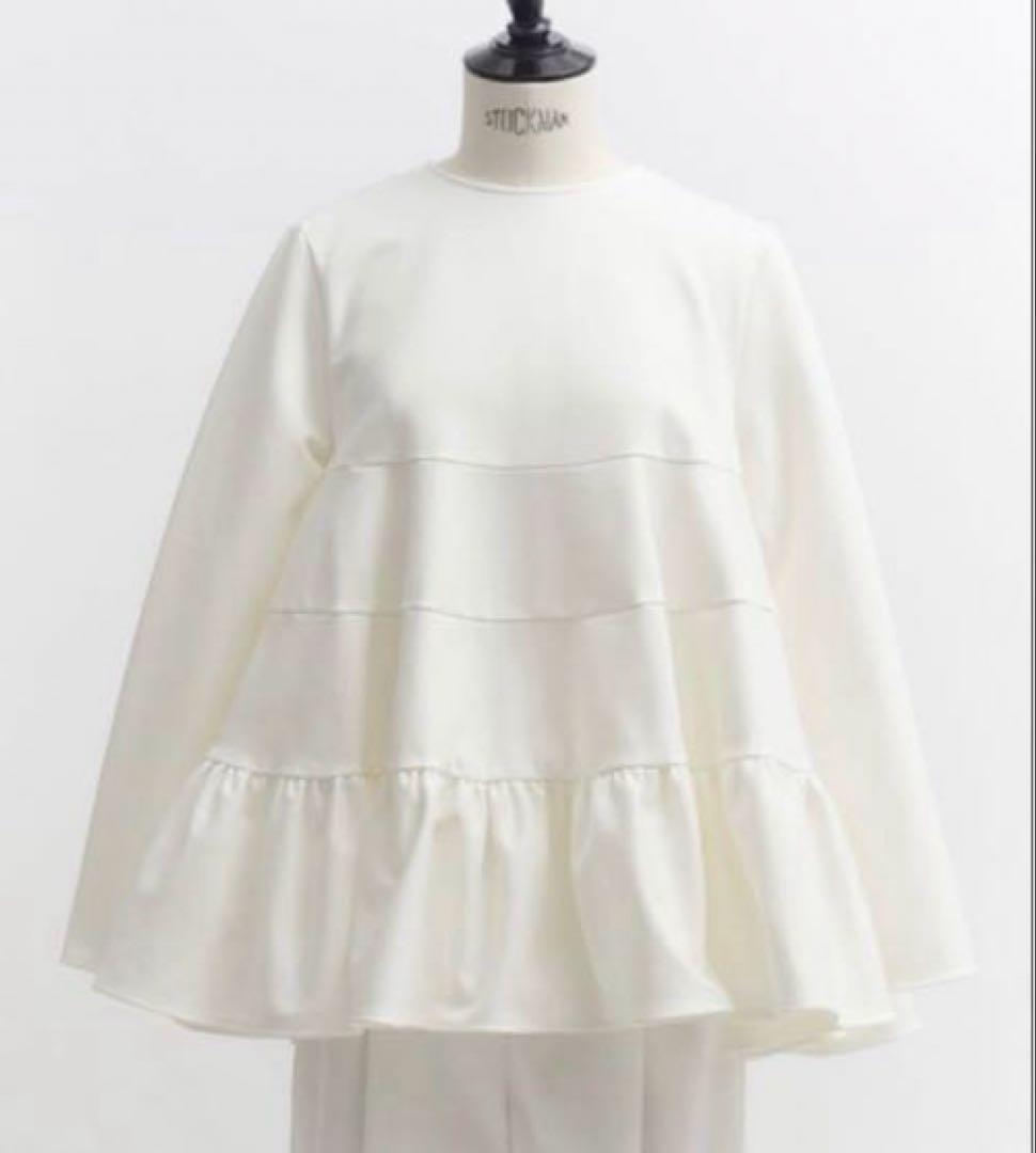 美品✨yori 2023 ぬくぬく ティアード フリルブラウス 38