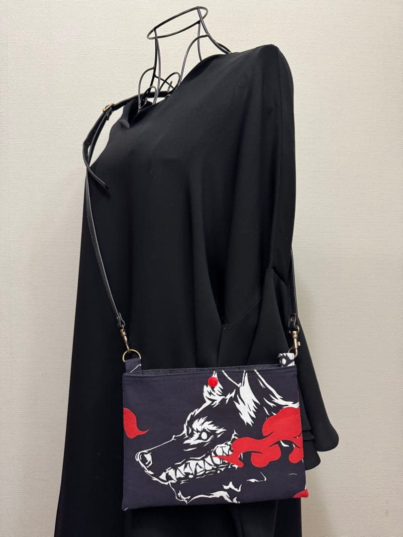 大相撲　狼雅　二子山部屋　相撲　浴衣　反物　和柄　粗布　バッグ❶