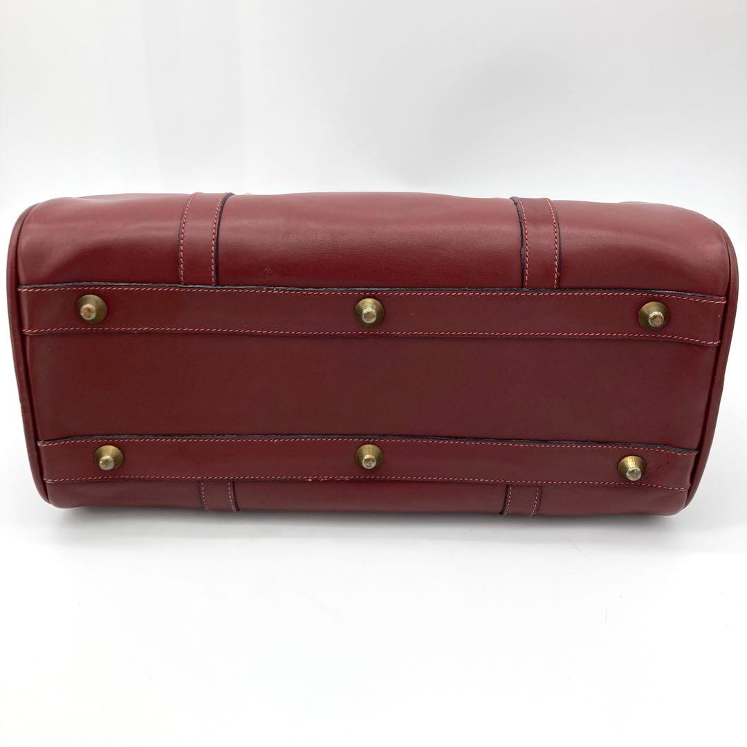 カルティエ ミニボストンバッグ マストライン ハンドバッグ ボルドー 自立