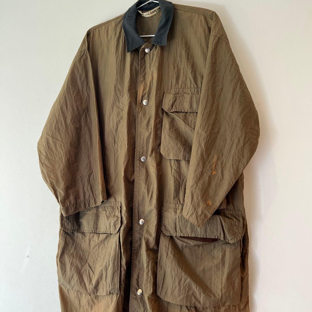70s Comme des garçon ナイロンコート 初期 カーキ