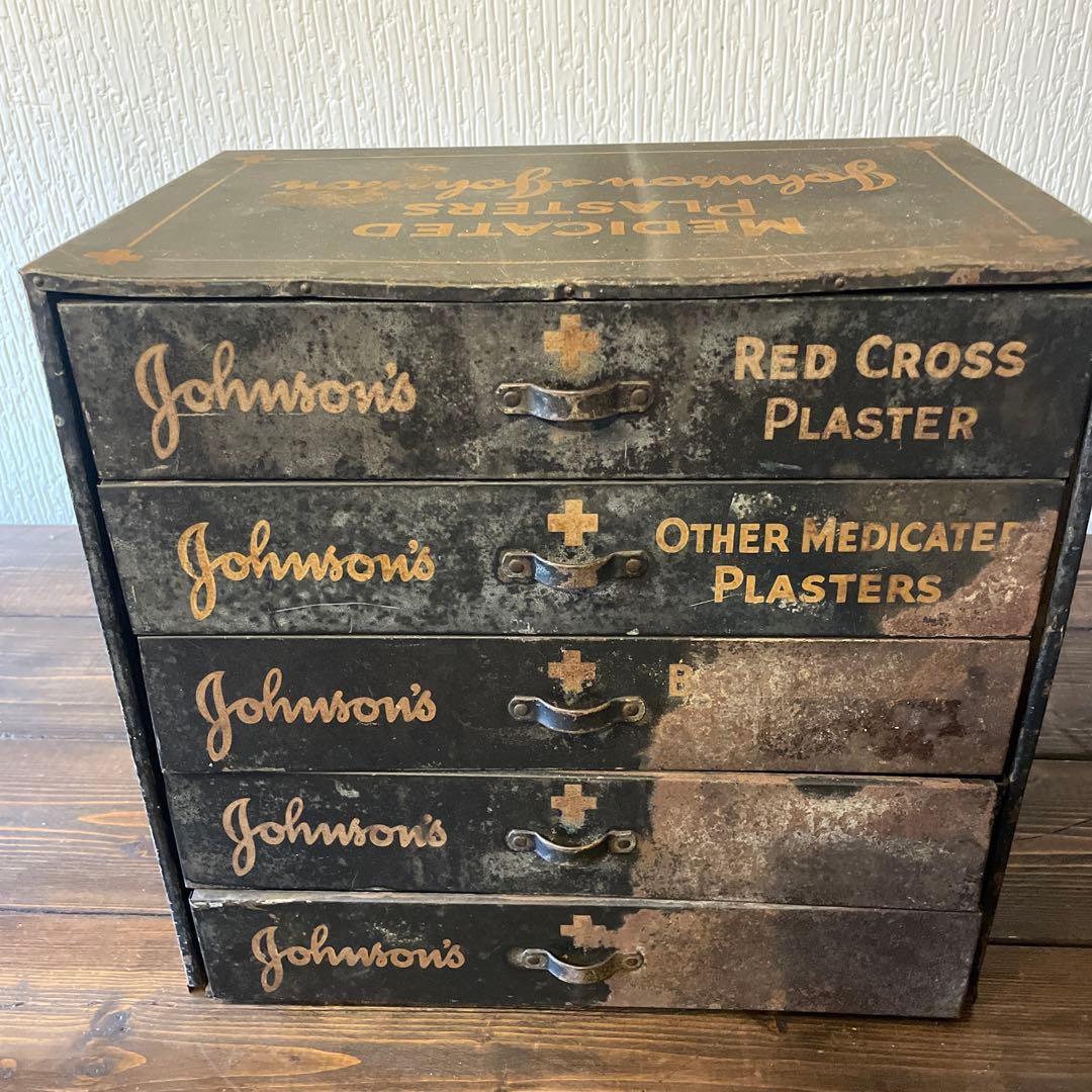 Johnson & Johnson キャビネット収納 アンティーク ビンテージ