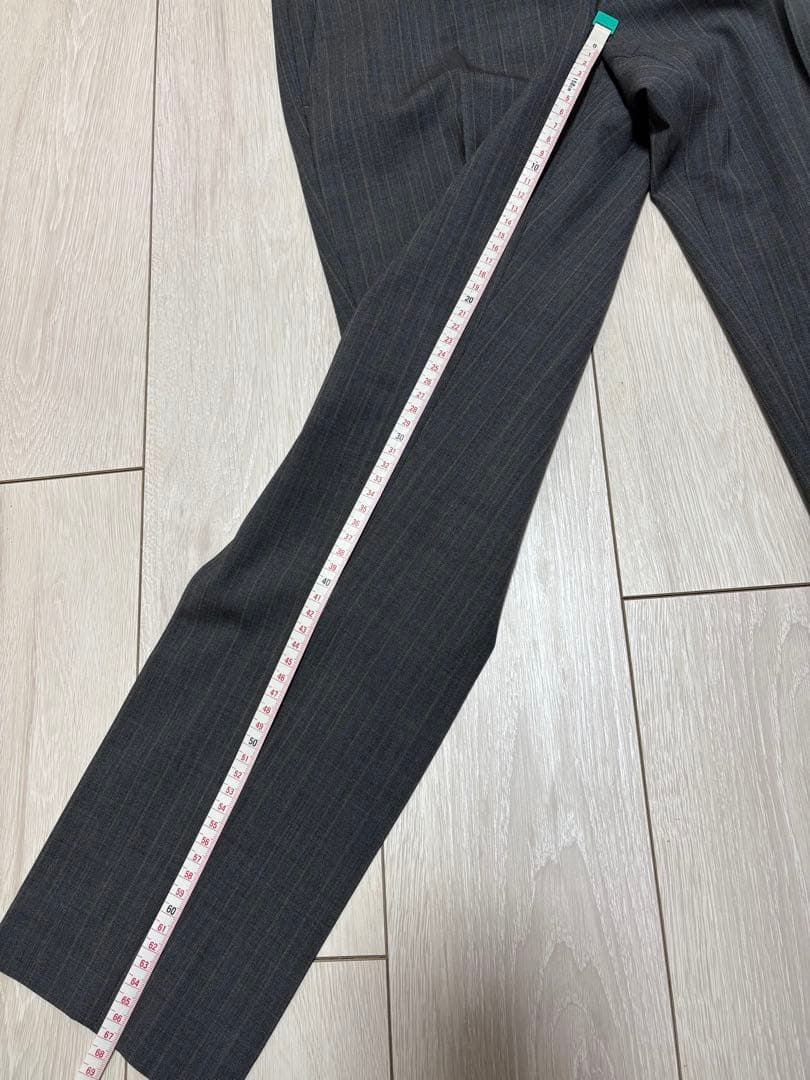 値下げ_theory _スーツ_グレー×水色ストライプ