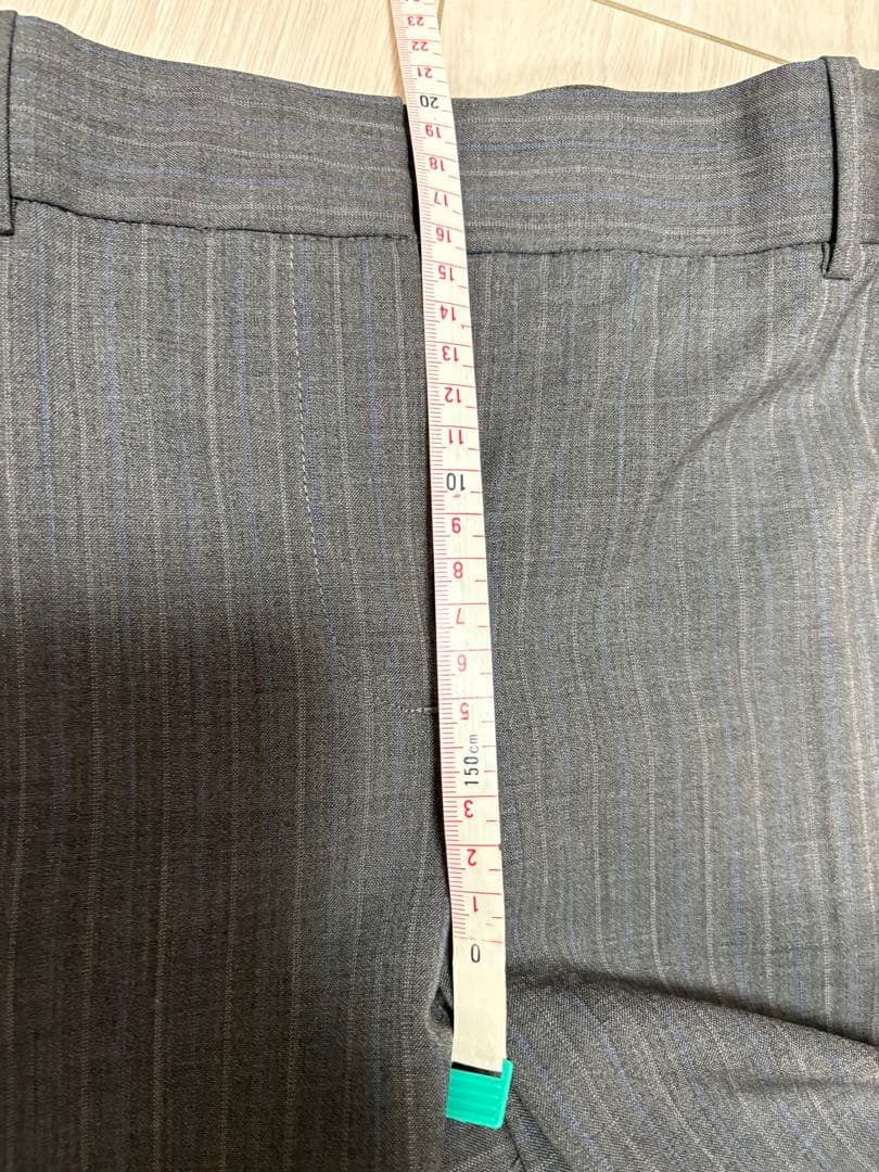 値下げ_theory _スーツ_グレー×水色ストライプ