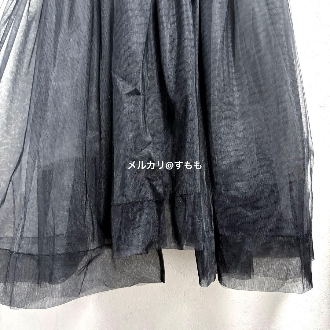 着脱&長さ調節◎ サスペンダーチュールスカート 黒色 バレエコア 人気完売品