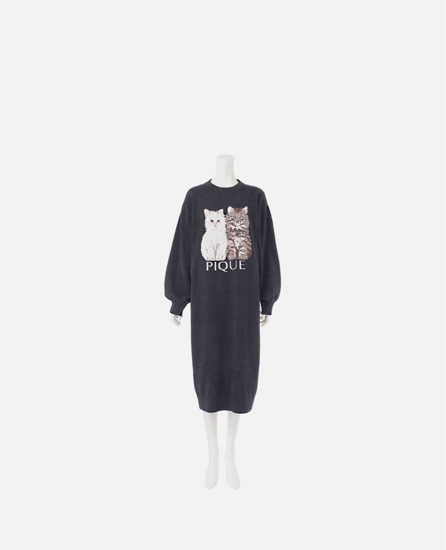 ジェラピケgelato pique ジェラートピケ　ルームウェア　ワンピース　猫