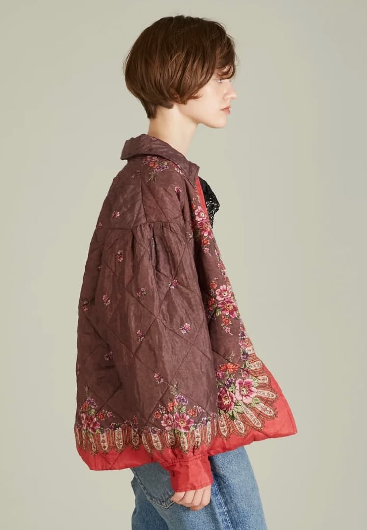 新品 crinkle crinkle crinkle パターンキルトブルゾン