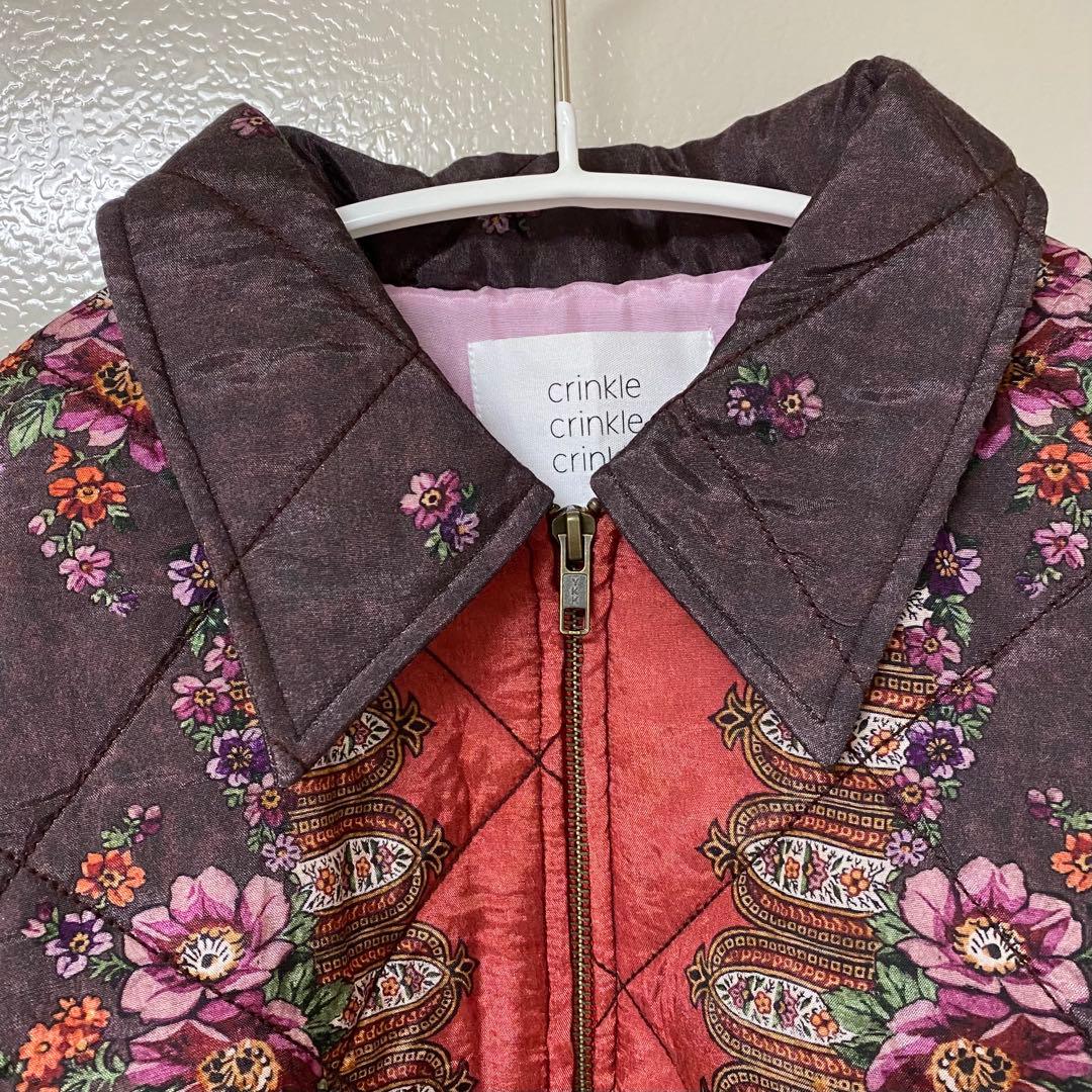 新品 crinkle crinkle crinkle パターンキルトブルゾン