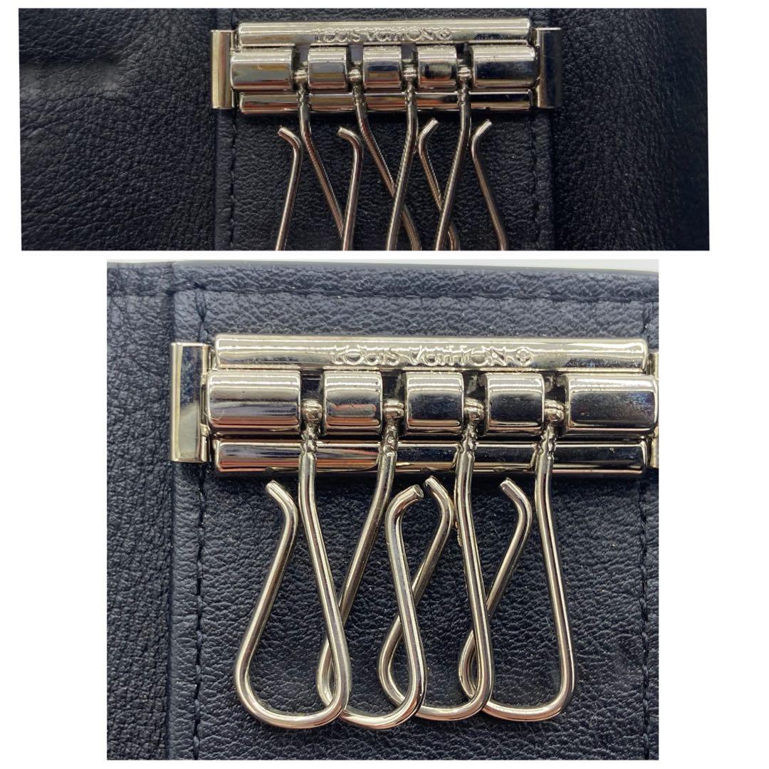 LOUIS VUITTON キーケース モノグラム パンチング ブラック