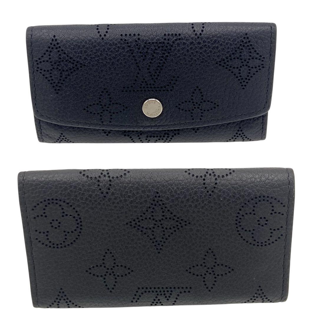 LOUIS VUITTON キーケース モノグラム パンチング ブラック