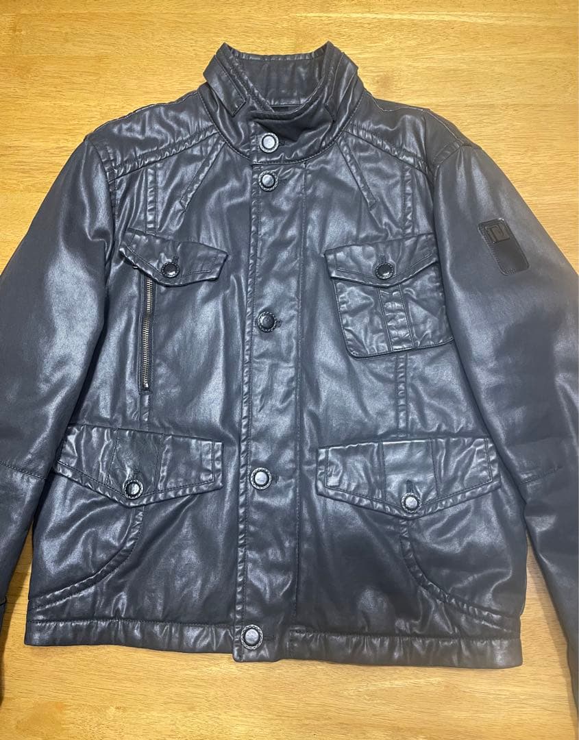 【再お値下げしました】革ジャン トラサルディ 本革 黒 サイズ50