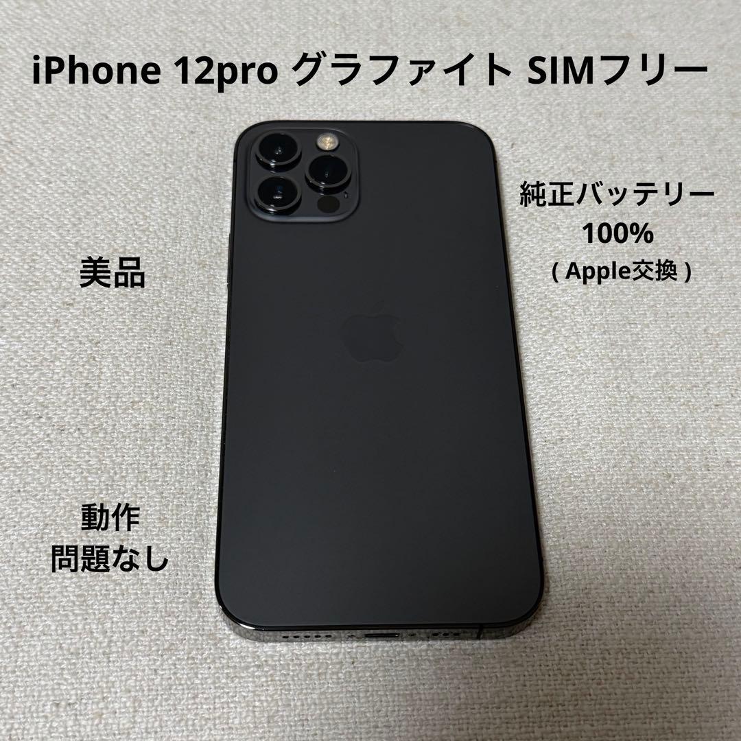 iPhone 12pro グラファイト 256GB / 純正バッテリー 100%