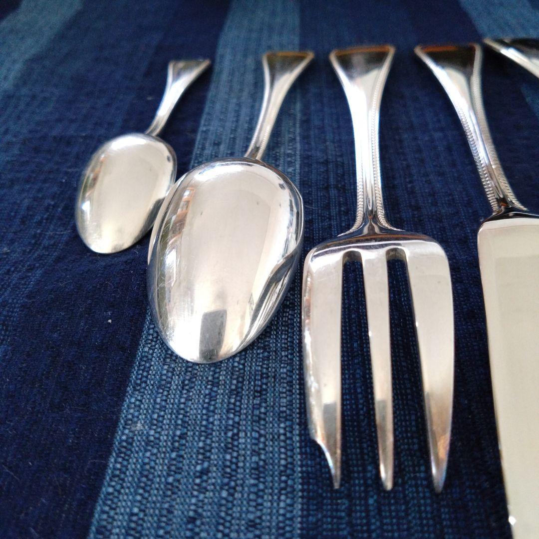 クリストフルシルバー（銀メッキ）カトラリー　パールコレクション６本セット【中古】