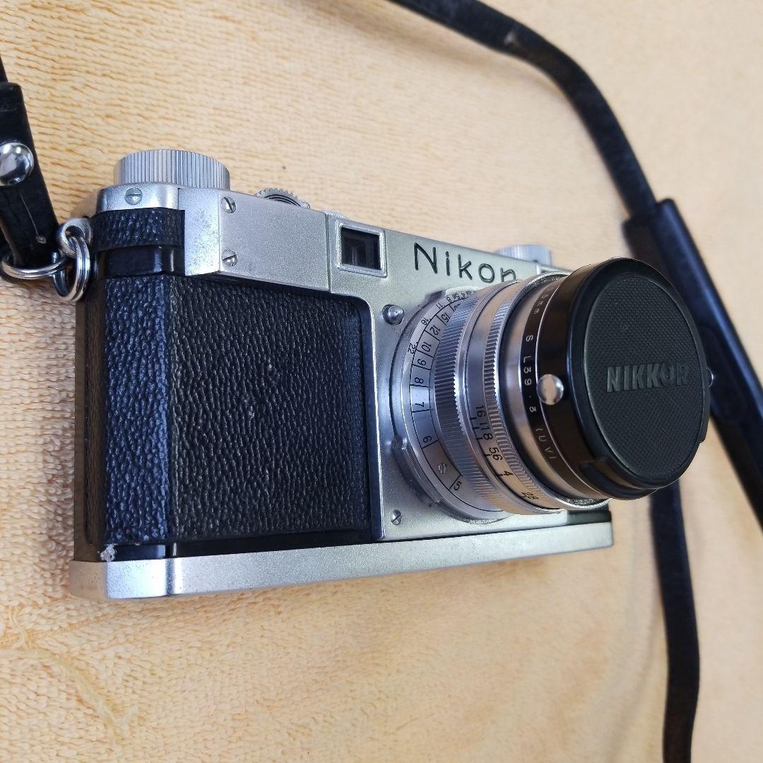 Nikon S ニッコールHC5cm　F2付き　皮製ケース、箱付き