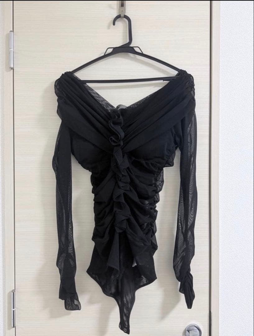 【最終値下げ】FETICO Tulle frilled bodysuit