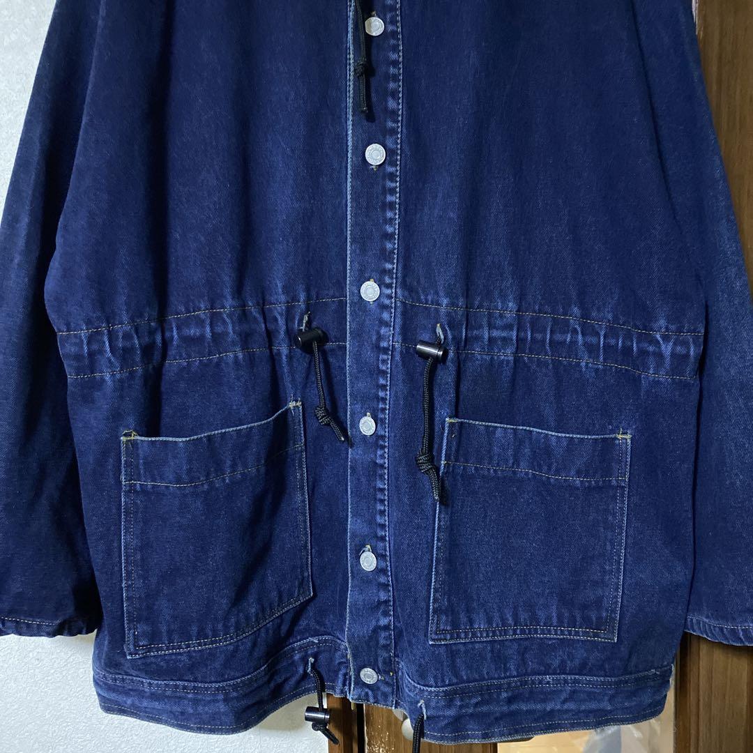 洒落◎ 90s デニム モッズコート パーカー ビンテージ コットン S