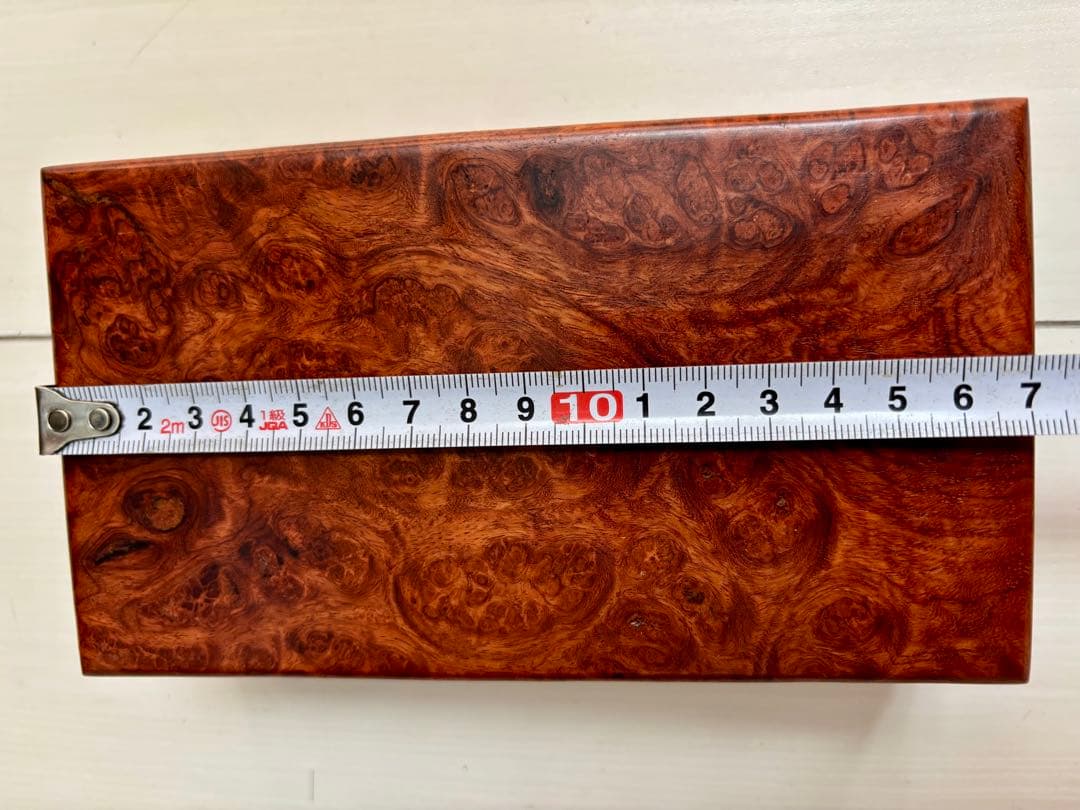 【新品】花梨赤白瘤杢 無垢材 ジュエリーボックス⭐️小物入れ⭐️宝石箱