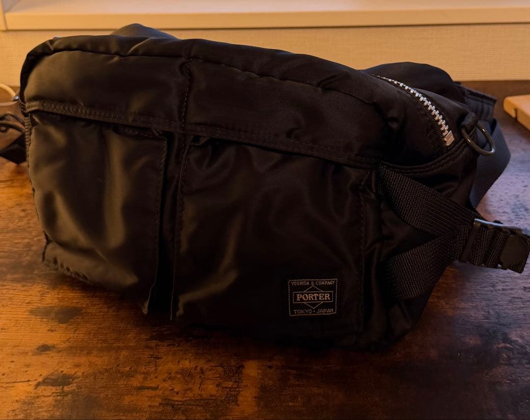 【超美品】PORTER タンカー　ボディバッグ　ブラック　ウエストバッグ