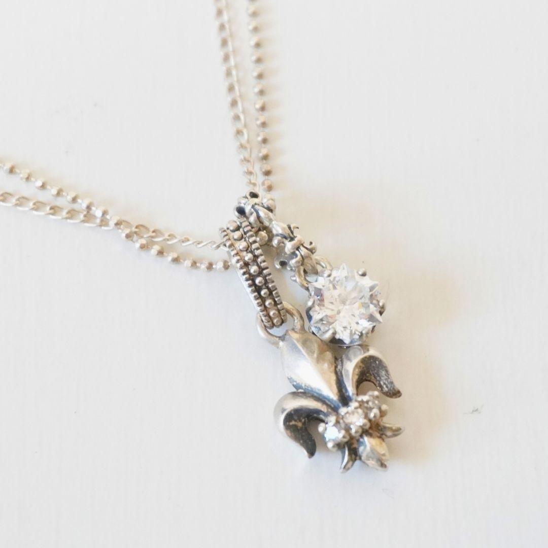 PATRICK COX パトリックコックス 百合の紋章 ストーンネックレス