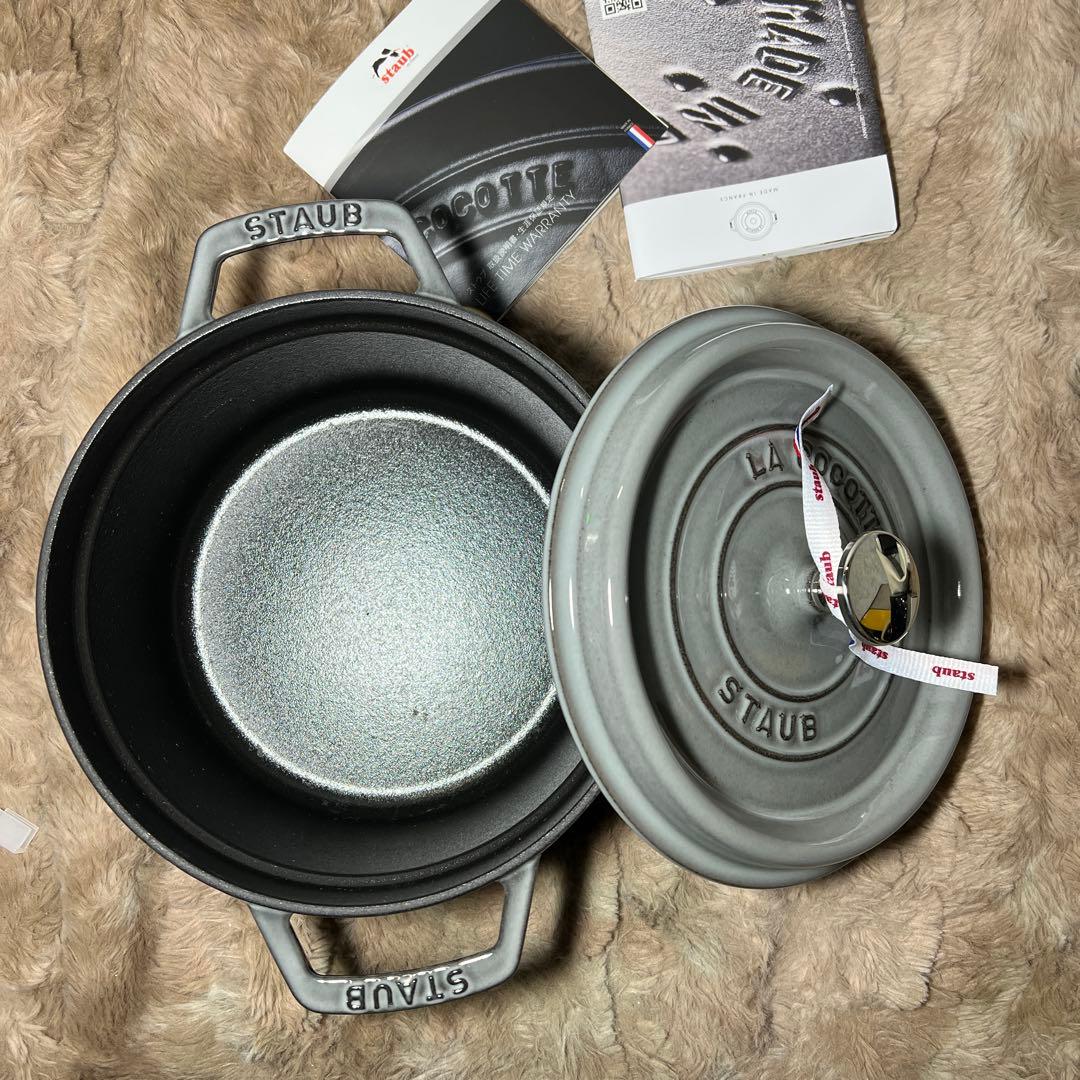 staub ピコ ココット ラウンド グレー 40509-304