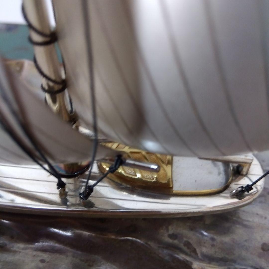 暫くの間値下げ!!シルバー製　ヨット　置物