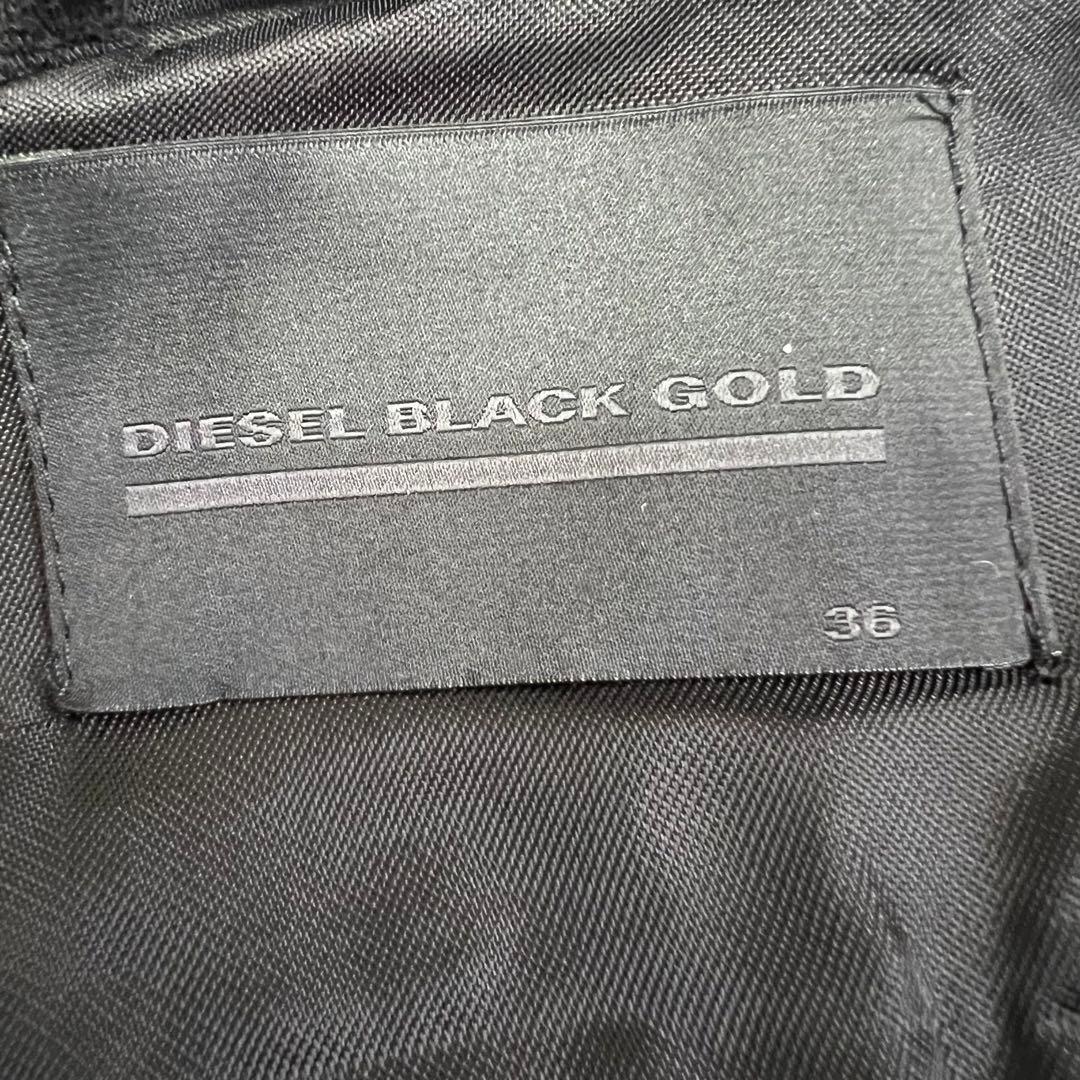 レア　ディーゼルブラックゴールド　変形　コート　ポンチョ　黒　36