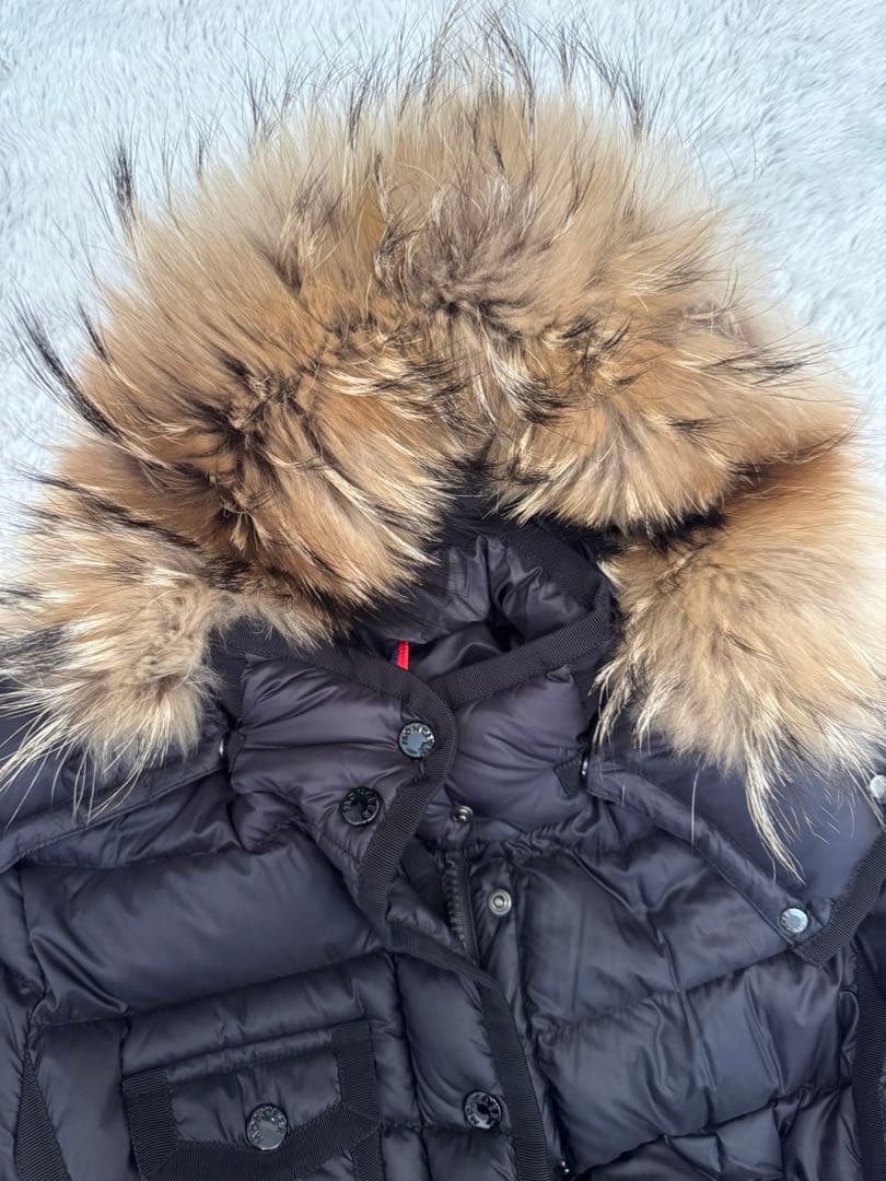 【美品】モンクレール　エルミファー　0　ダウン　希少リアルファー