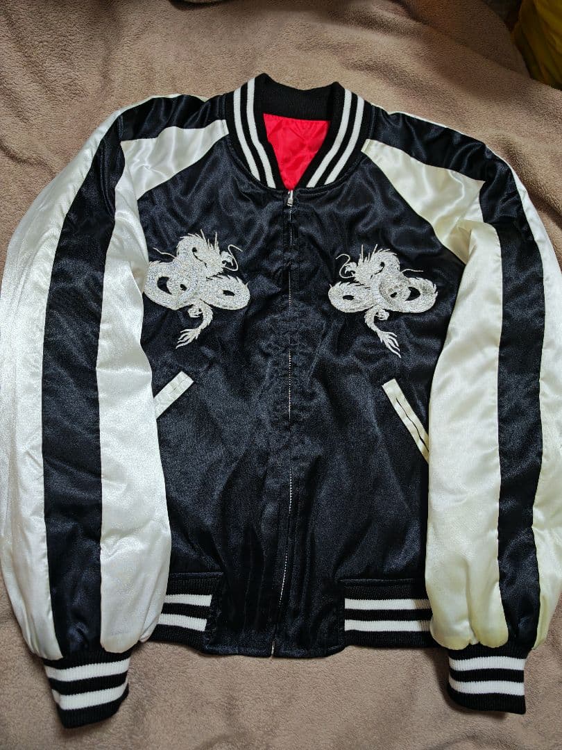 HOSHIHIME 日本限定龍 スカジャン サテン unisex vintage