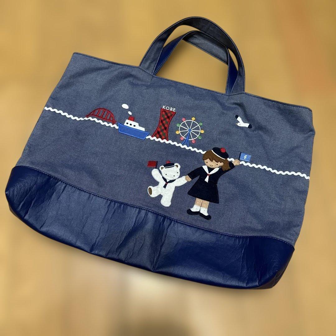 【美品】familiarデニムバック