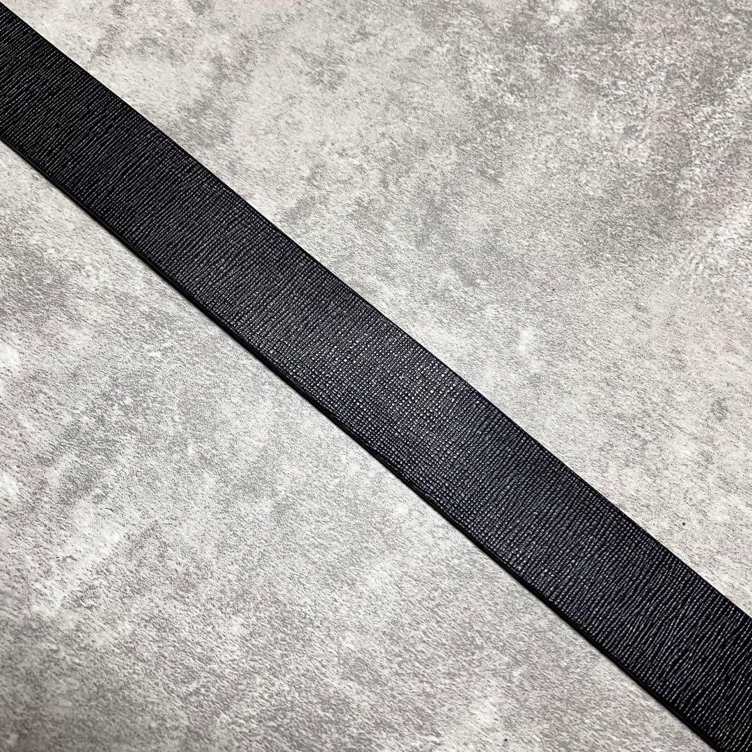 【新品未使用】　エンポリオアルマーニ　ベルト　イーグルバックル　レザー　ブラック