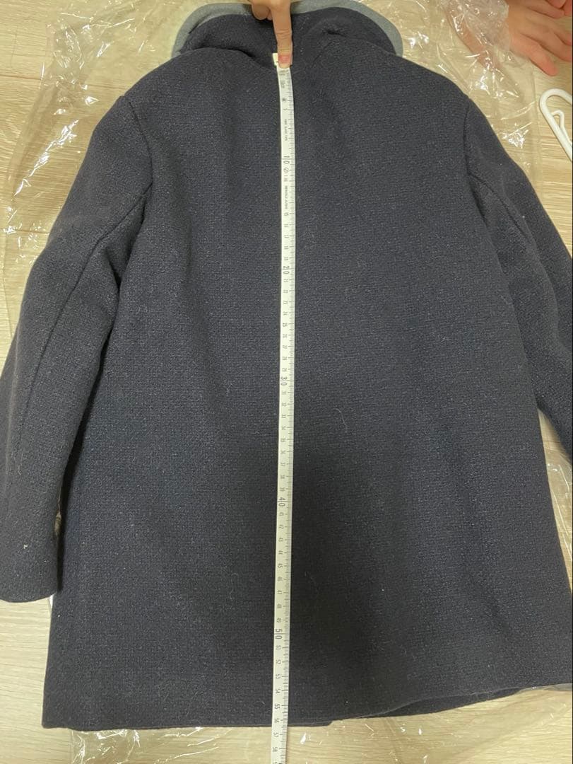 ボンポワン　2018aw ネイビーウールコート6A