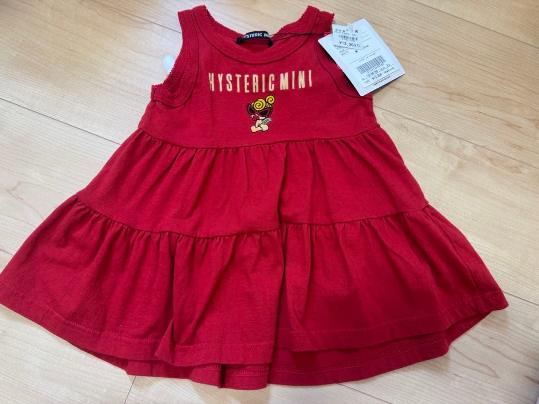 HYSTERIC MINI レッド ワンピース S (80-90cm)