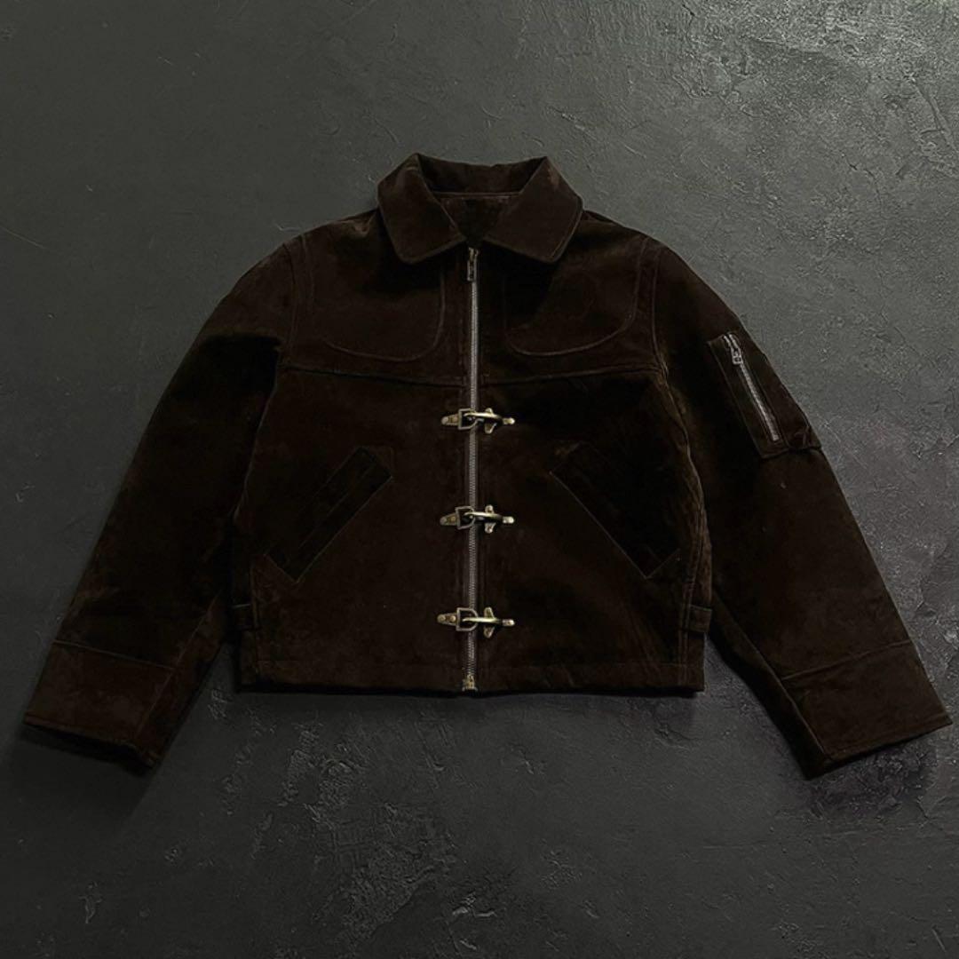 ジャケット・アウター Vintage Suede Patchwork Bomber Jacket