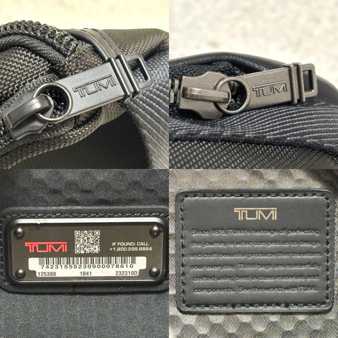 未使用級 TUMI Alpha Bravo キャンベル レザー ボディバッグ 黒