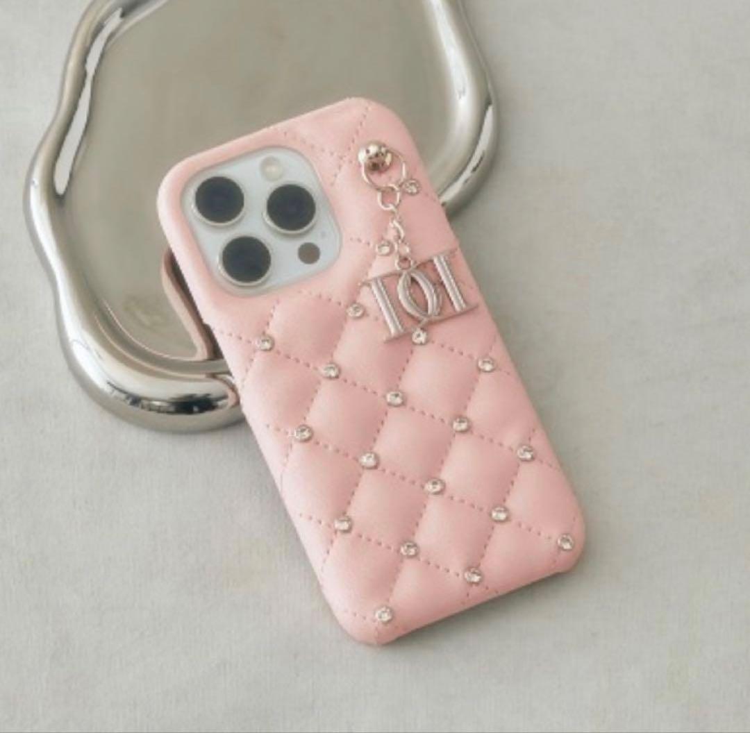 Darich キルティングビジューDDチャームiPhoneケース 13.14