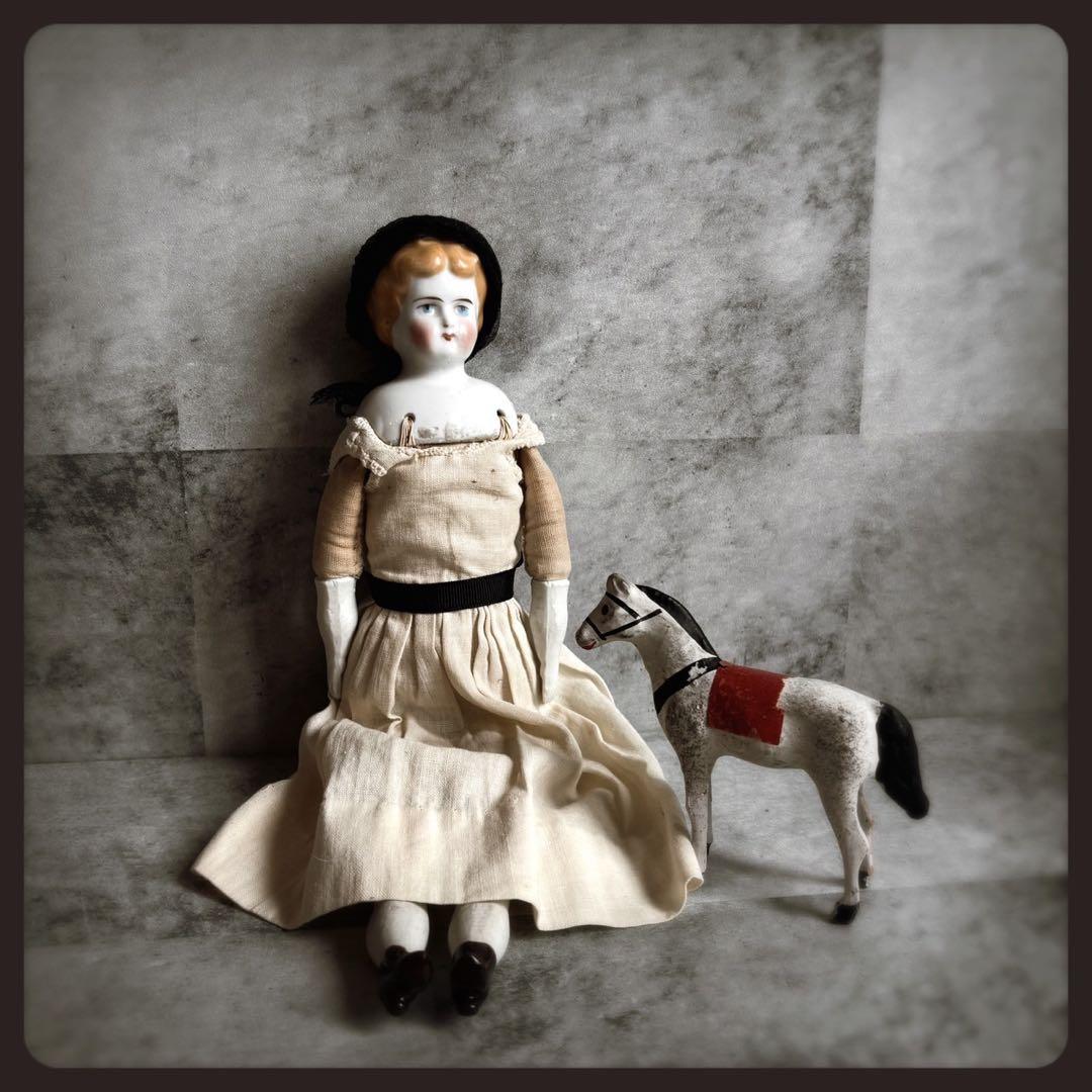 アンティーク　 ブロンドチャイナヘッドドール ビスクドール