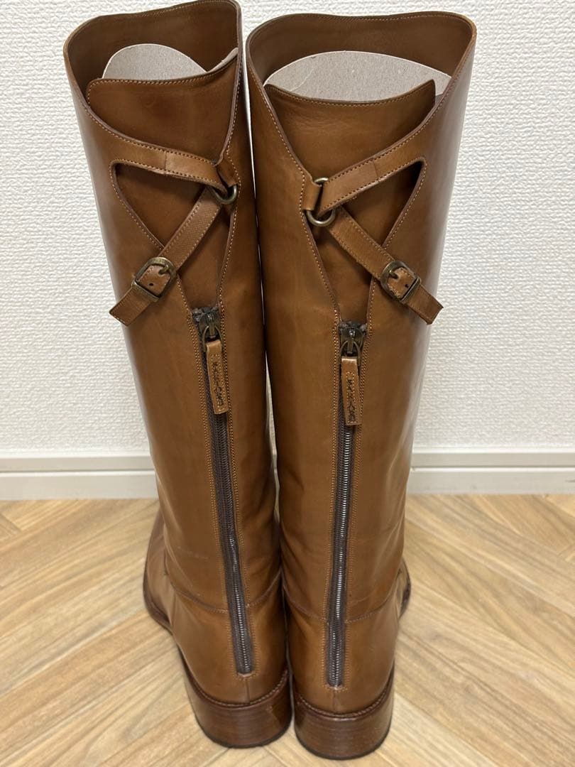 ブラウンレザー ロングブーツ　サイズ37（24cm）※ショートブーツ含む