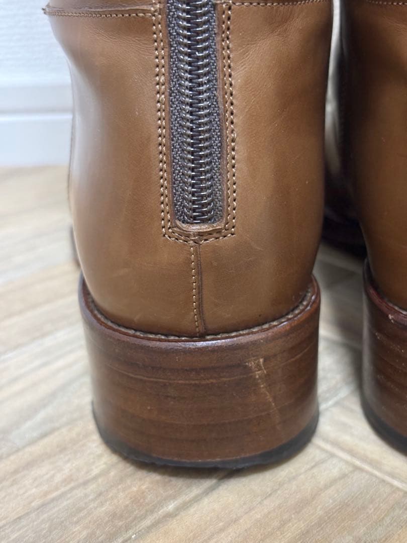 ブラウンレザー ロングブーツ　サイズ37（24cm）※ショートブーツ含む