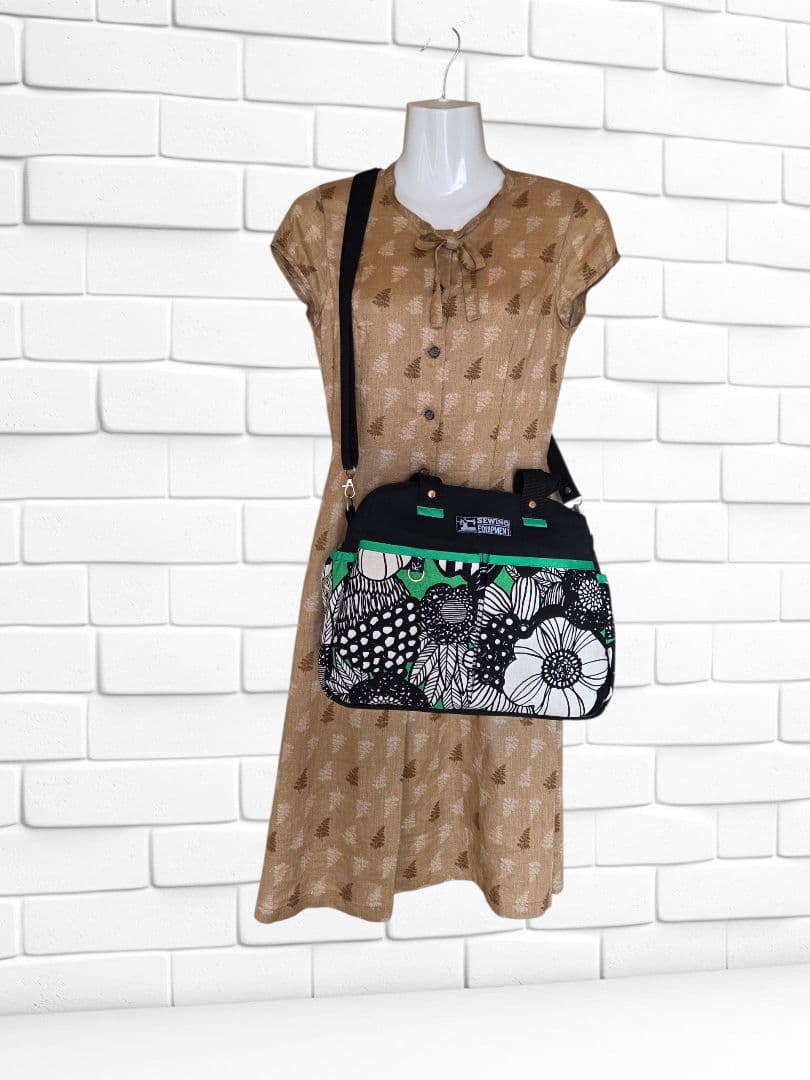 はるちゃん★☆　ポケットいっぱいトートバッグ(L)+140㎝ショルダー紐