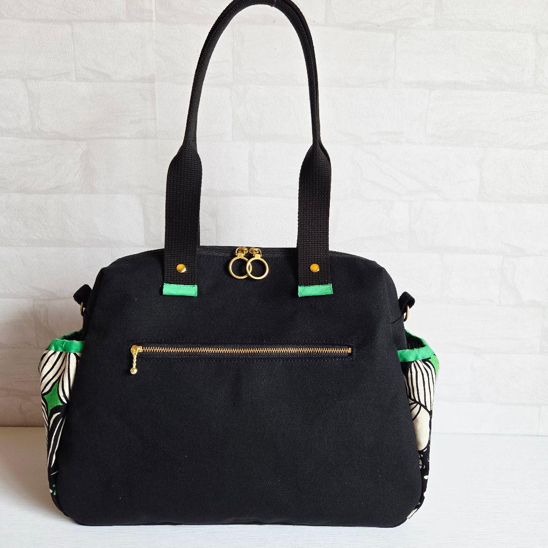 はるちゃん★☆　ポケットいっぱいトートバッグ(L)+140㎝ショルダー紐