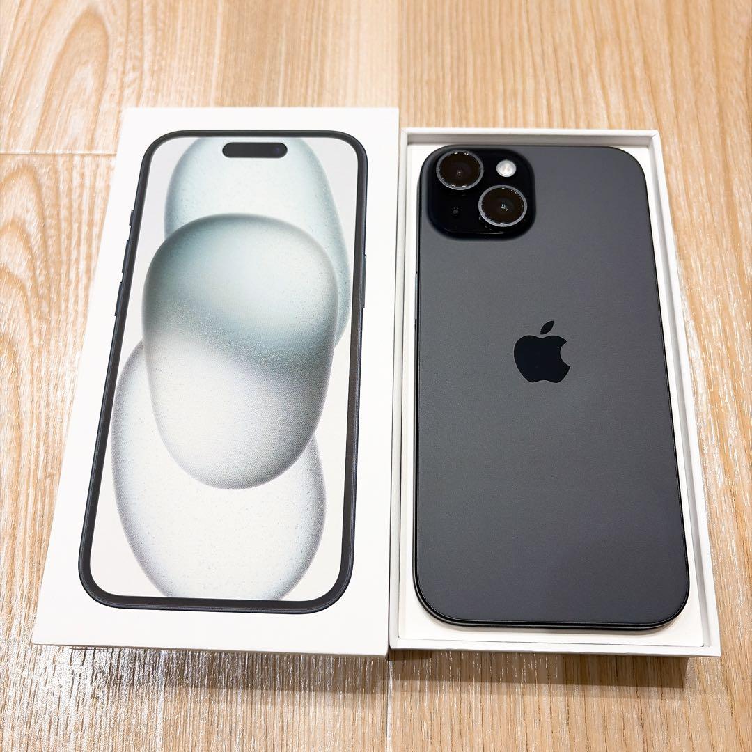 美品 Apple iPhone15 128GB ブラック 本体 SIMフリー