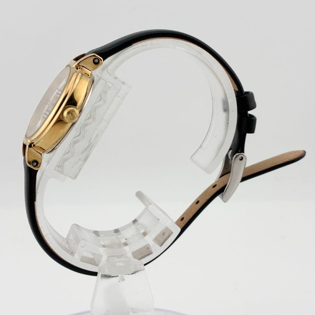 【電池交換済】BURBERRY　腕時計　チェック柄　ゴールド　新品ベルト