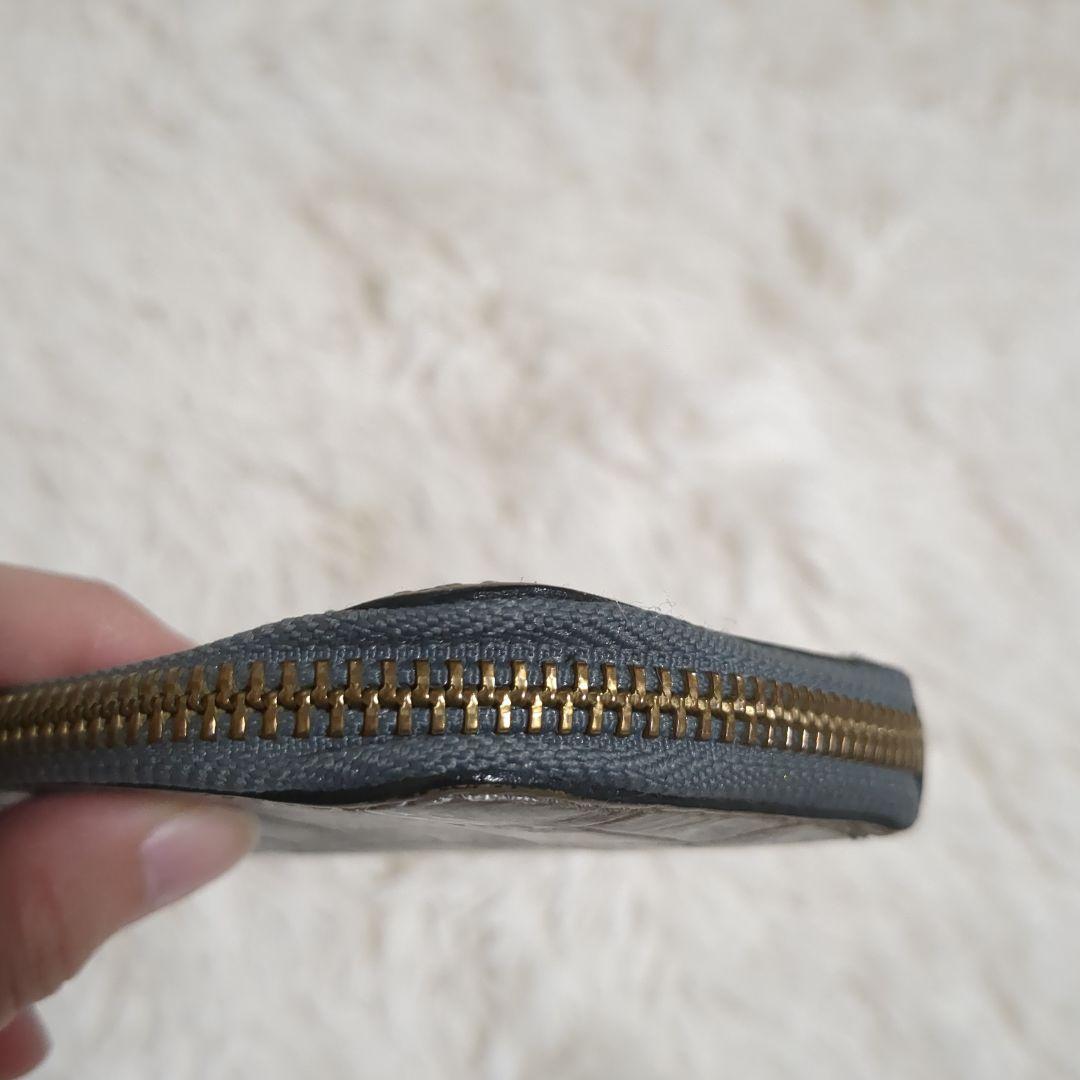 【美品】Felisiケース1074ミニ財布レザークロコダイル型押し小銭入れ